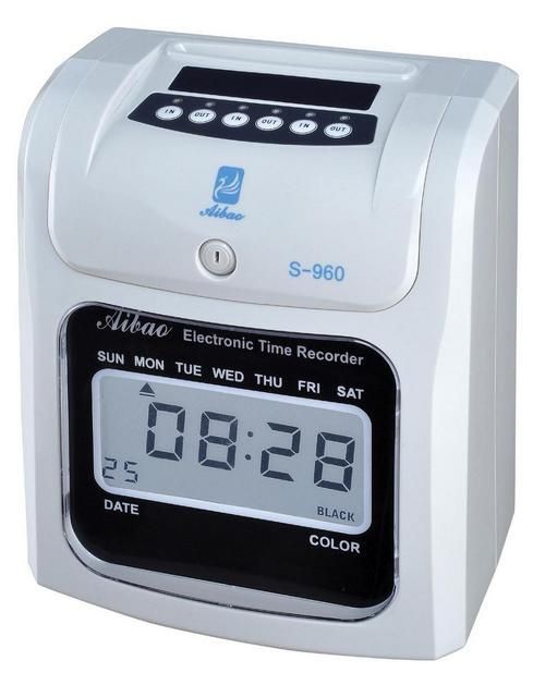 Electronic Employee Analogue Time Recorder Time Clock With Card